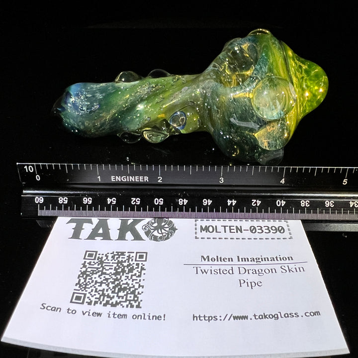 Twisted Dragon Skin Pipe Glass Pipe Molten Imagination   