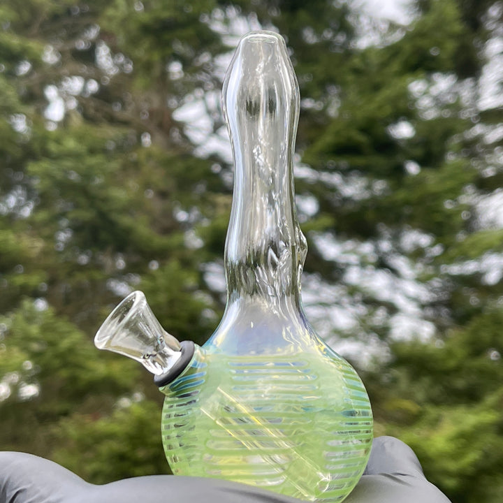 5" Silver Fumed Mini Bong Glass Pipe Mary Jane's Glass   