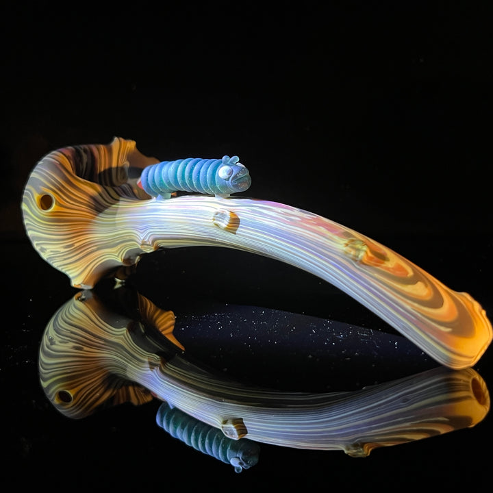 Wood Grain Caterpillar Gandalf Pipe Glass Pipe Wazoo Glass   