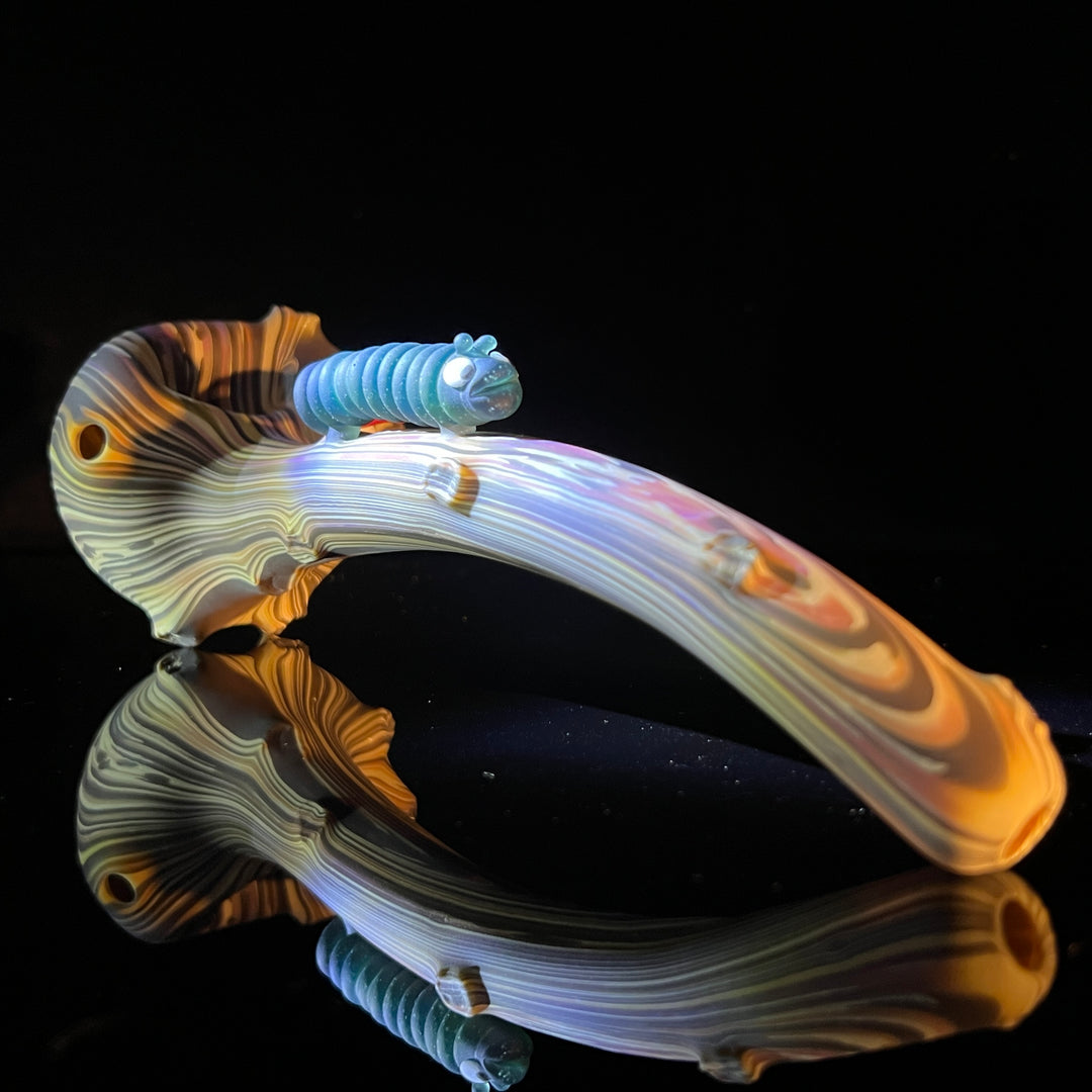Woodgrain Caterpillar Gandalf Pipe Glass Pipe Wazoo Glass   
