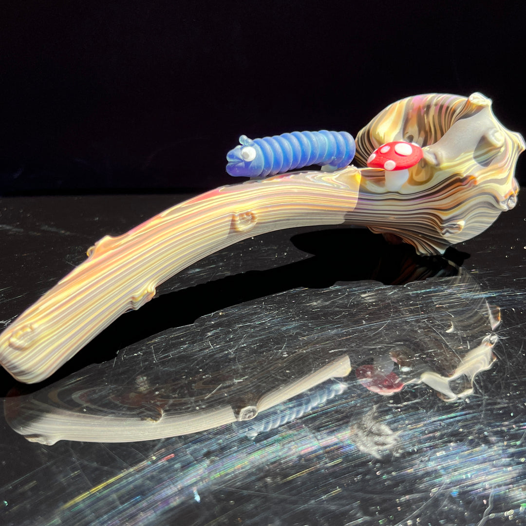 Wood Grain Caterpillar Gandalf Pipe Glass Pipe Wazoo Glass   