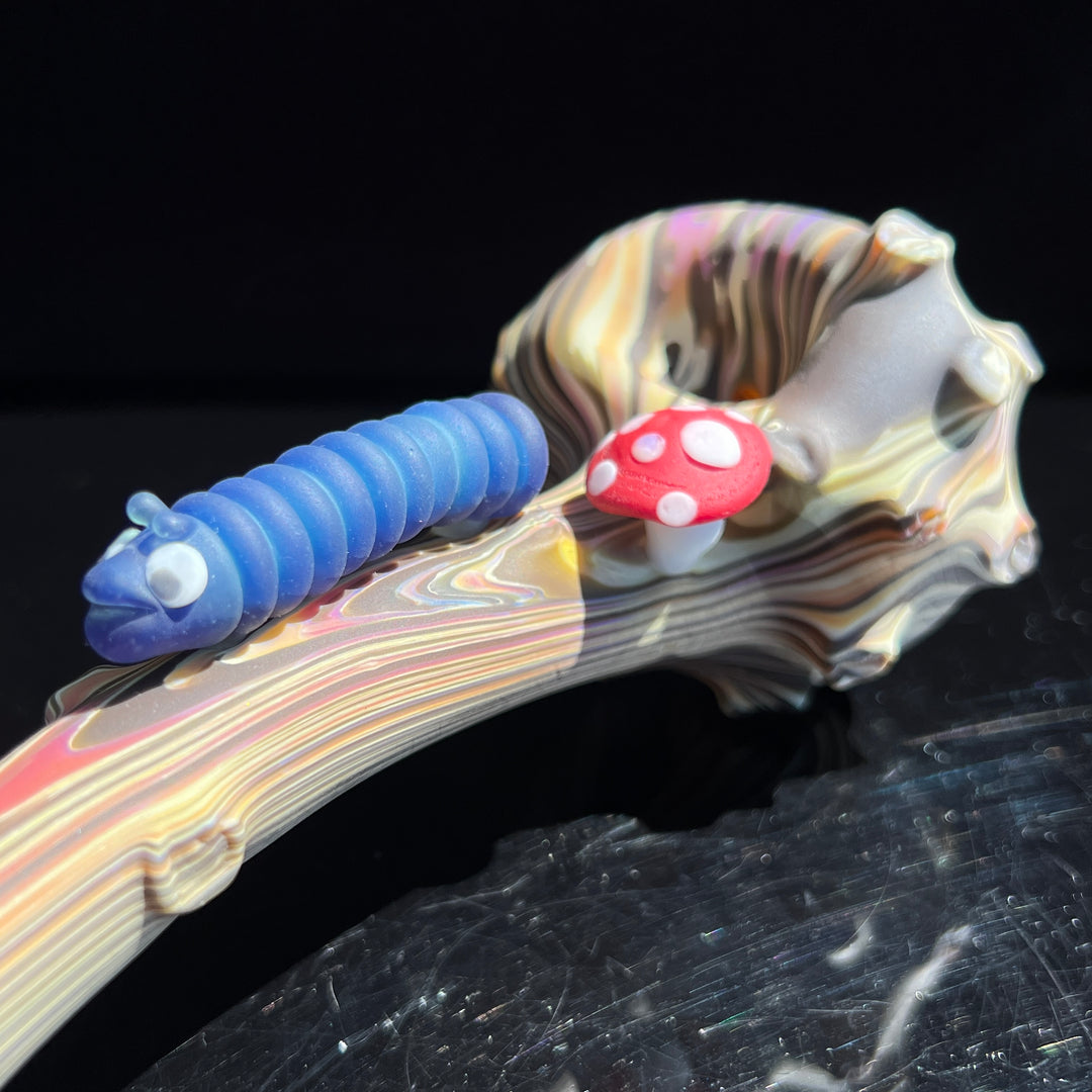 Wood Grain Caterpillar Gandalf Pipe Glass Pipe Wazoo Glass   