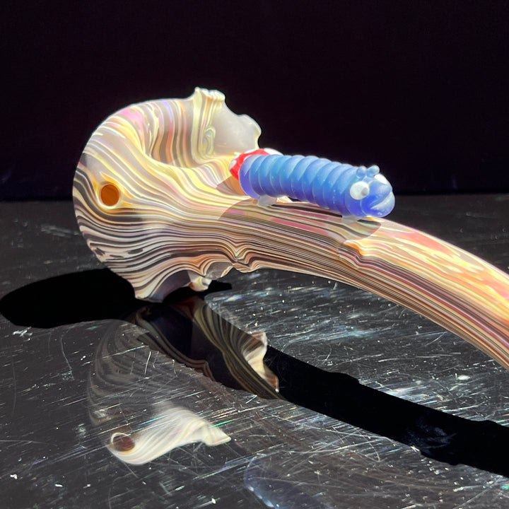 Wood Grain Caterpillar Gandalf Pipe Glass Pipe Wazoo Glass   