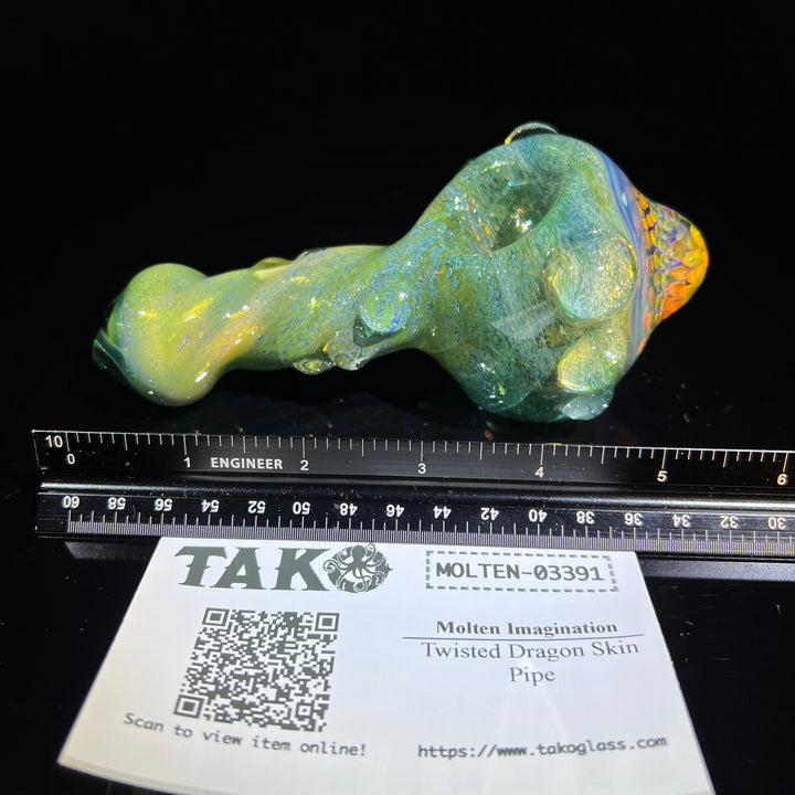 Twisted Dragon Skin Pipe Glass Pipe Molten Imagination   