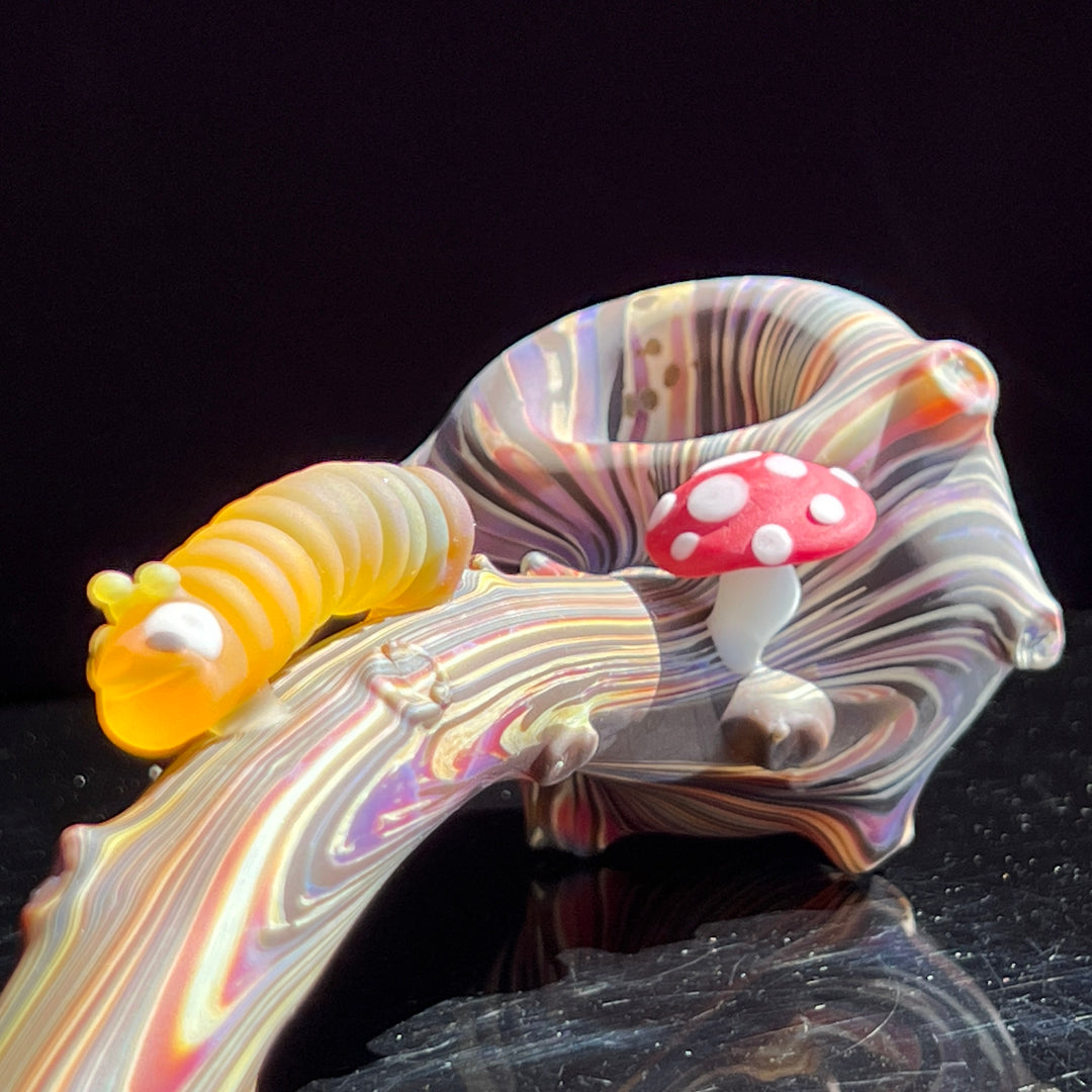 Woodgrain Caterpillar Gandalf Pipe Glass Pipe Wazoo Glass   