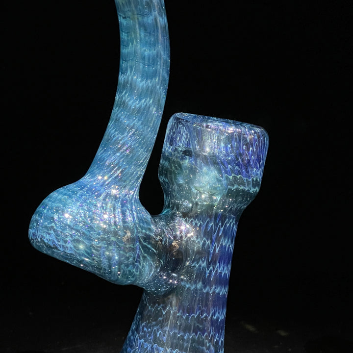 Unobtanium Bubbler with Blue Carb Glass Pipe Cose Glass   