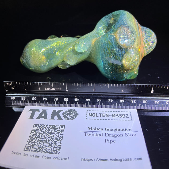 Twisted Dragon Skin Pipe Glass Pipe Molten Imagination   