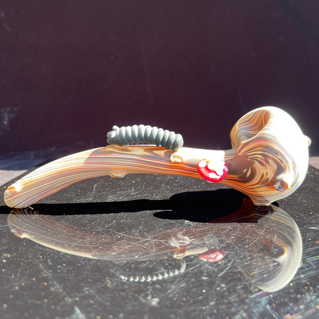 Wood Grain Caterpillar Gandalf Pipe Glass Pipe Wazoo Glass   