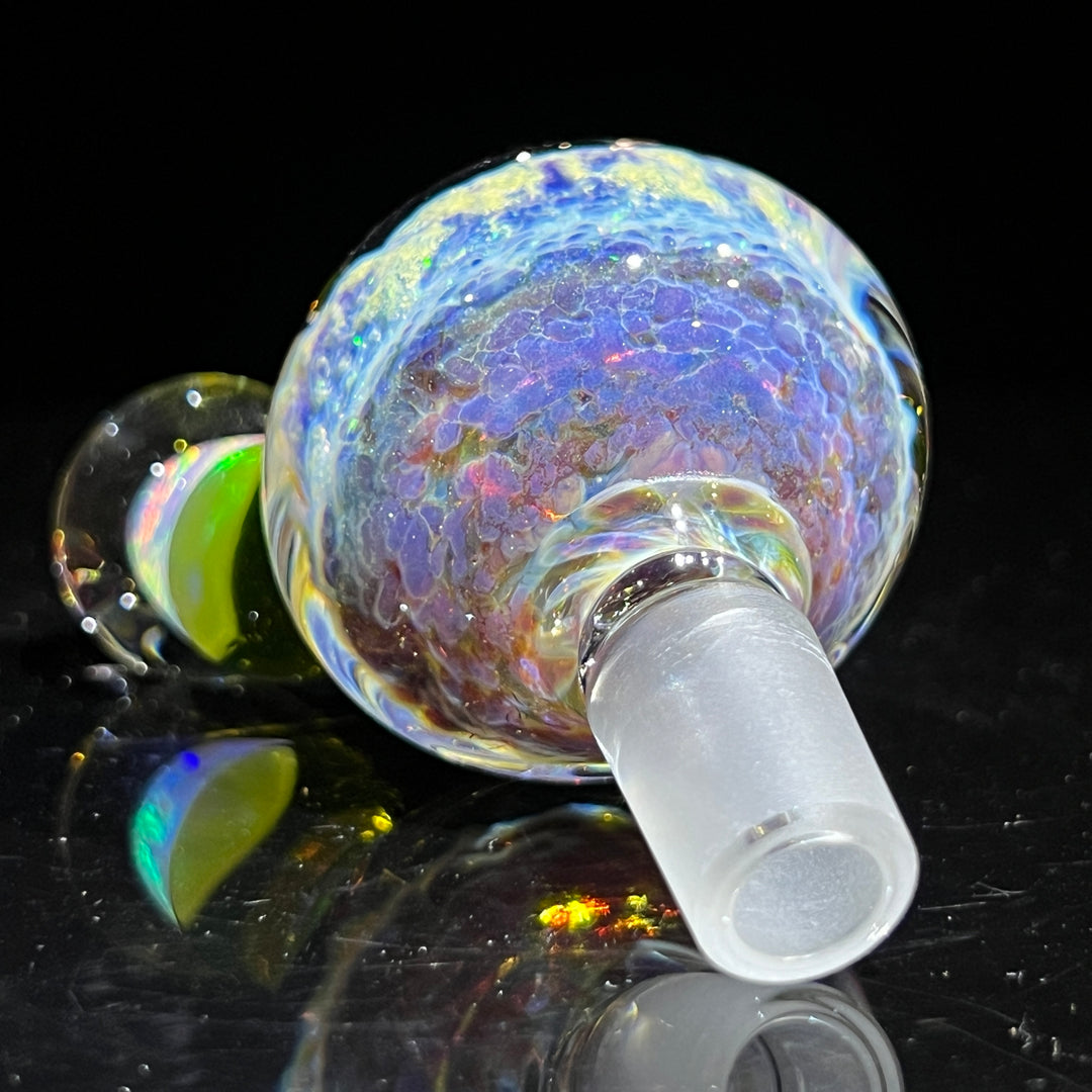 14mm Nebula White Opal UV Pull Slide Accessory Tako Glass   