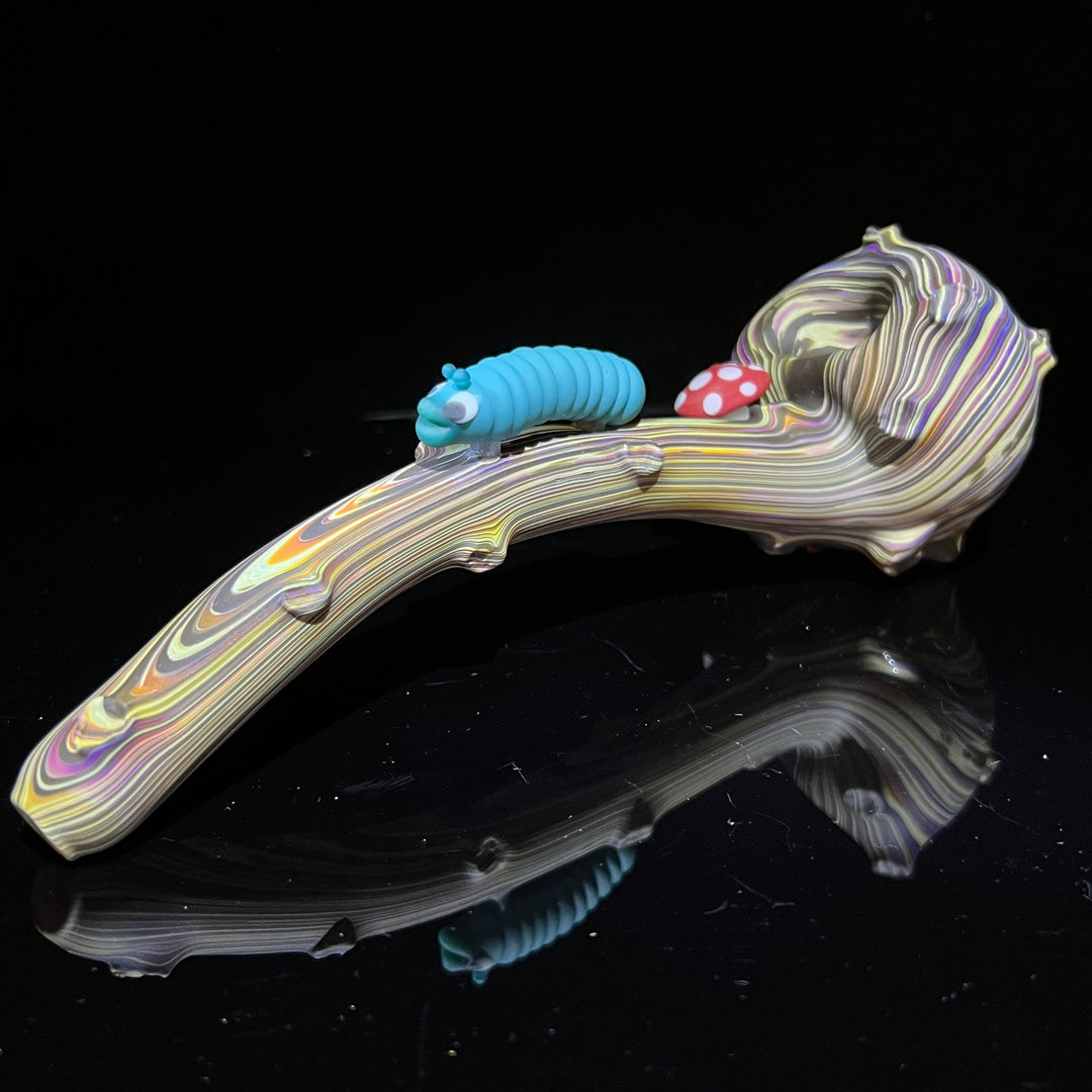 Woodgrain Caterpillar Gandalf Pipe Glass Pipe Wazoo Glass   