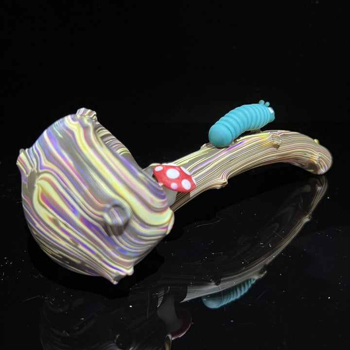 Woodgrain Caterpillar Gandalf Pipe Glass Pipe Wazoo Glass   