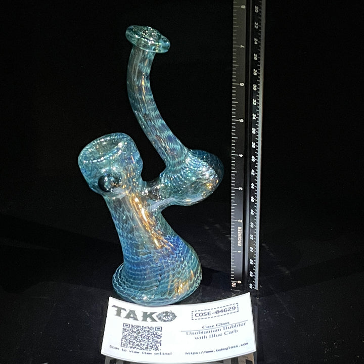 Unobtanium Bubbler with Blue Carb Glass Pipe Cose Glass   