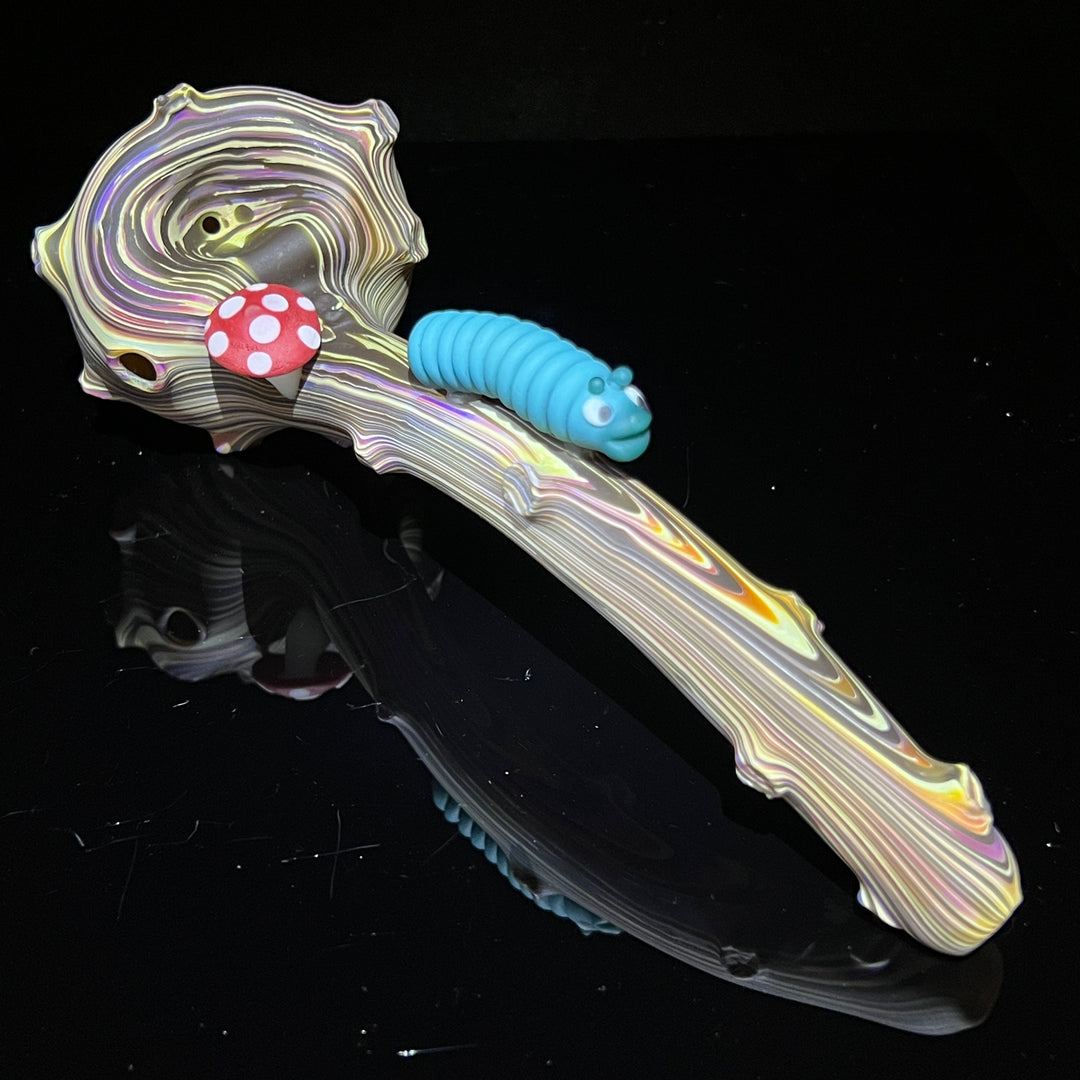 Woodgrain Caterpillar Gandalf Pipe Glass Pipe Wazoo Glass   