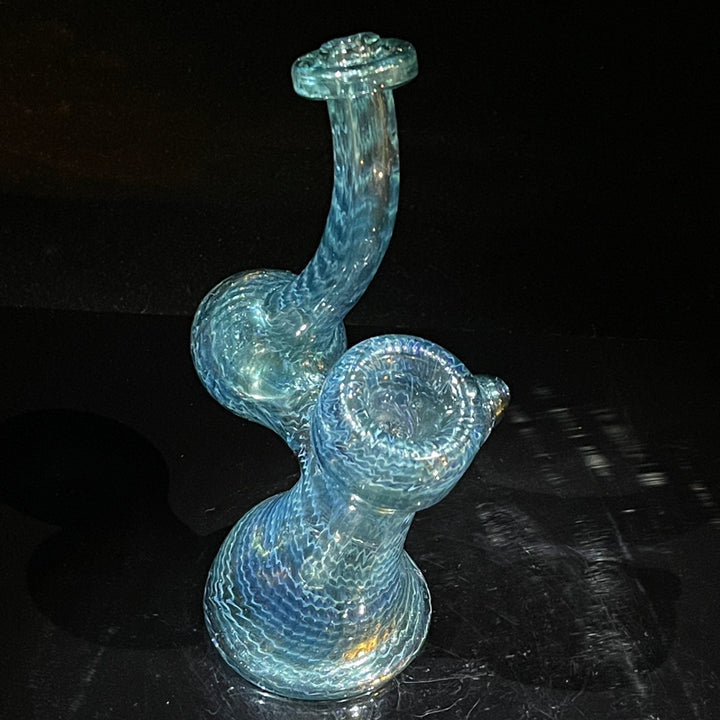 Unobtanium Bubbler with Blue Carb Glass Pipe Cose Glass   