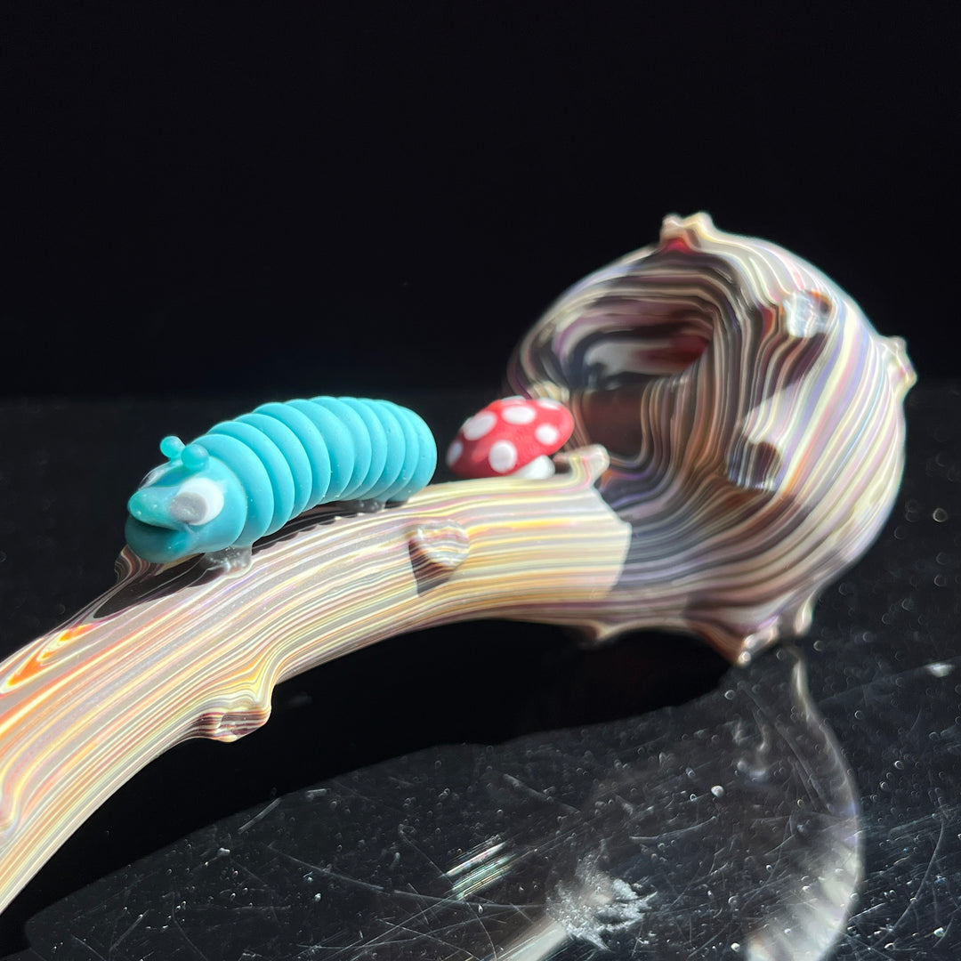 Woodgrain Caterpillar Gandalf Pipe Glass Pipe Wazoo Glass   