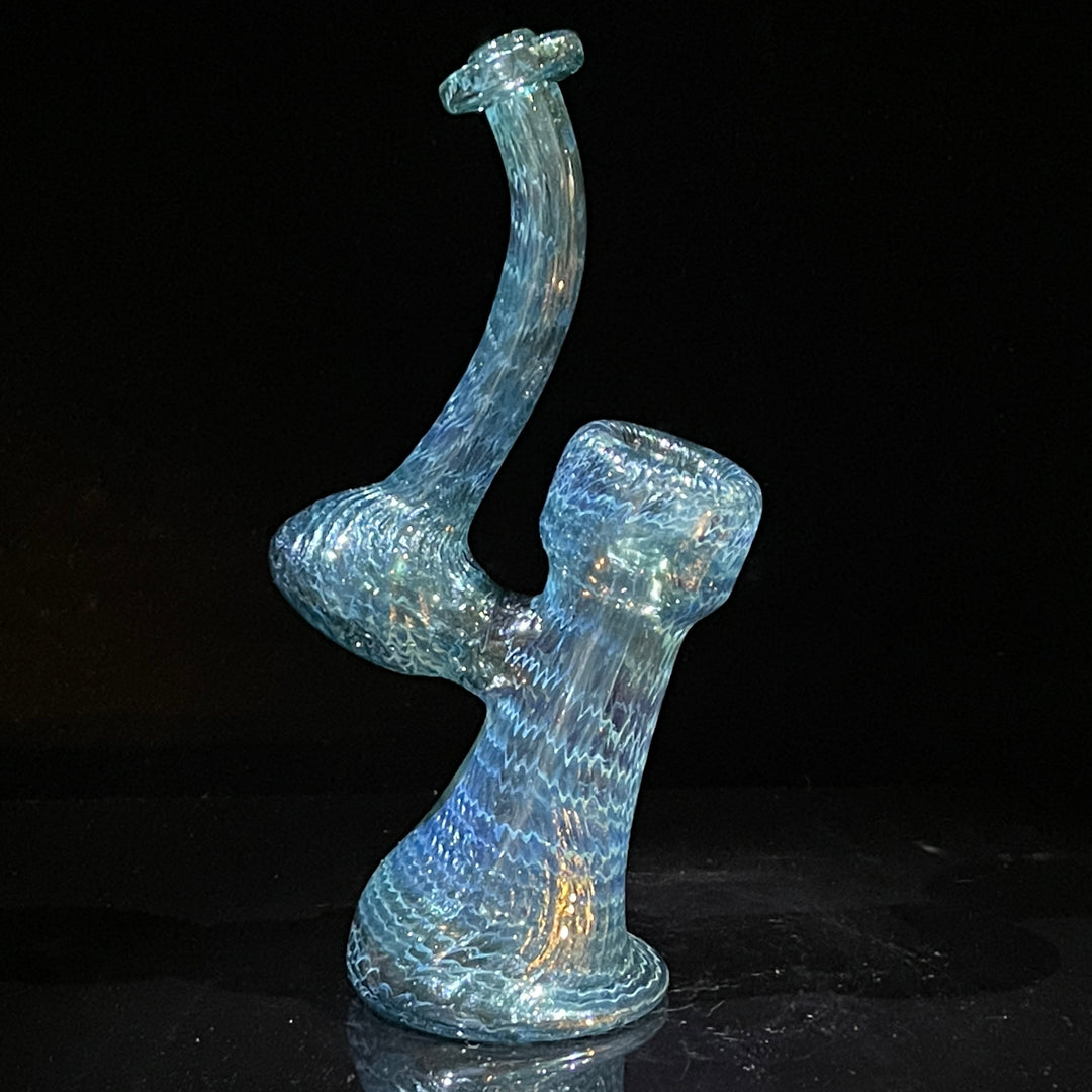 Unobtanium Bubbler with Blue Carb Glass Pipe Cose Glass   