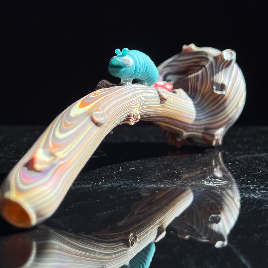 Woodgrain Caterpillar Gandalf Pipe Glass Pipe Wazoo Glass   