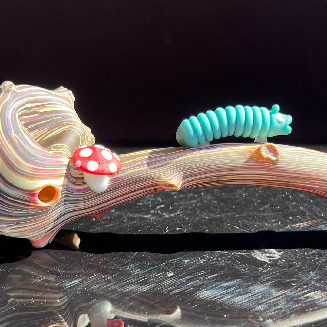 Woodgrain Caterpillar Gandalf Pipe Glass Pipe Wazoo Glass   