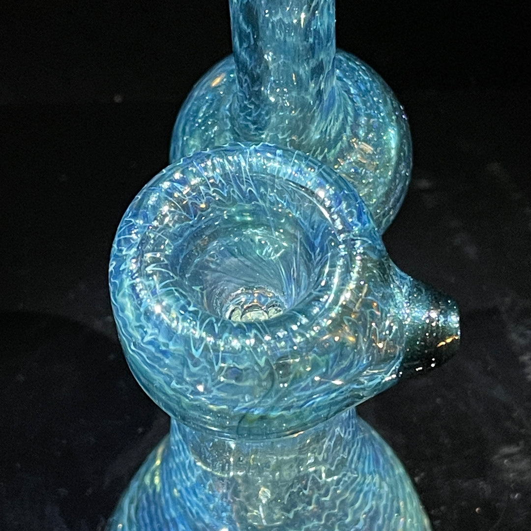 Unobtanium Bubbler with Blue Carb Glass Pipe Cose Glass   