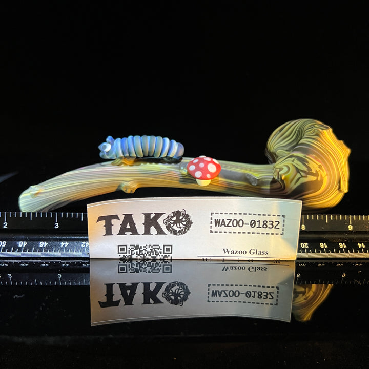 Woodgrain Caterpillar Gandalf Pipe Glass Pipe Wazoo Glass   