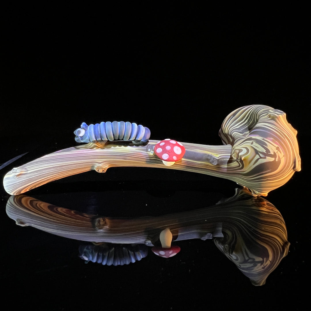 Woodgrain Caterpillar Gandalf Pipe Glass Pipe Wazoo Glass   