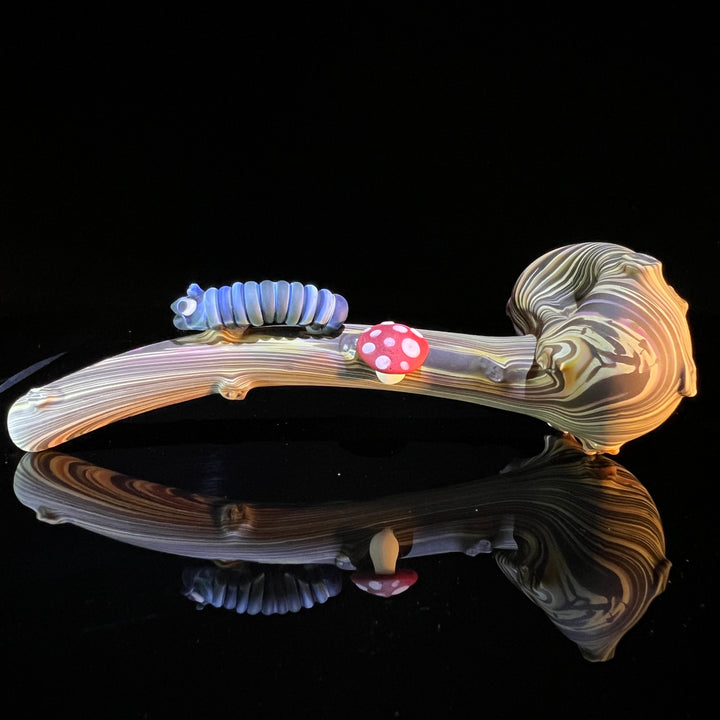 Woodgrain Caterpillar Gandalf Pipe Glass Pipe Wazoo Glass   