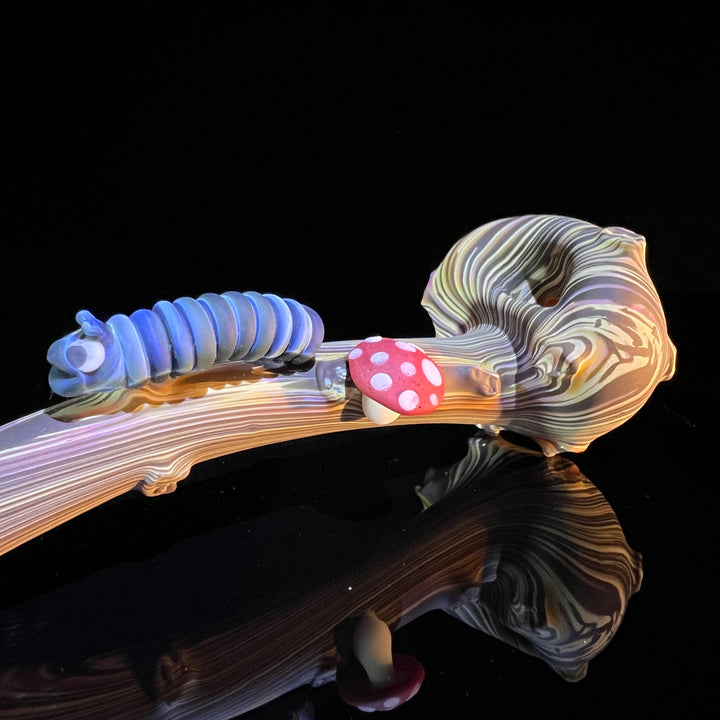 Wood Grain Caterpillar Gandalf Pipe Glass Pipe Wazoo Glass   