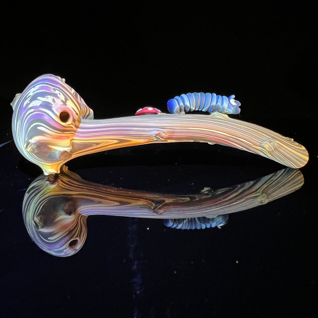 Woodgrain Caterpillar Gandalf Pipe Glass Pipe Wazoo Glass   