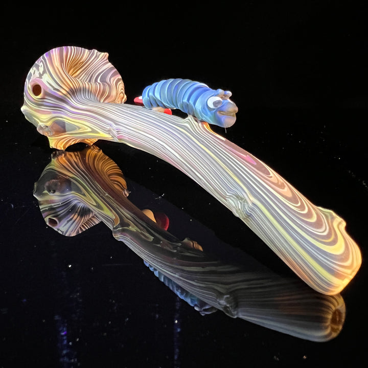 Woodgrain Caterpillar Gandalf Pipe Glass Pipe Wazoo Glass   