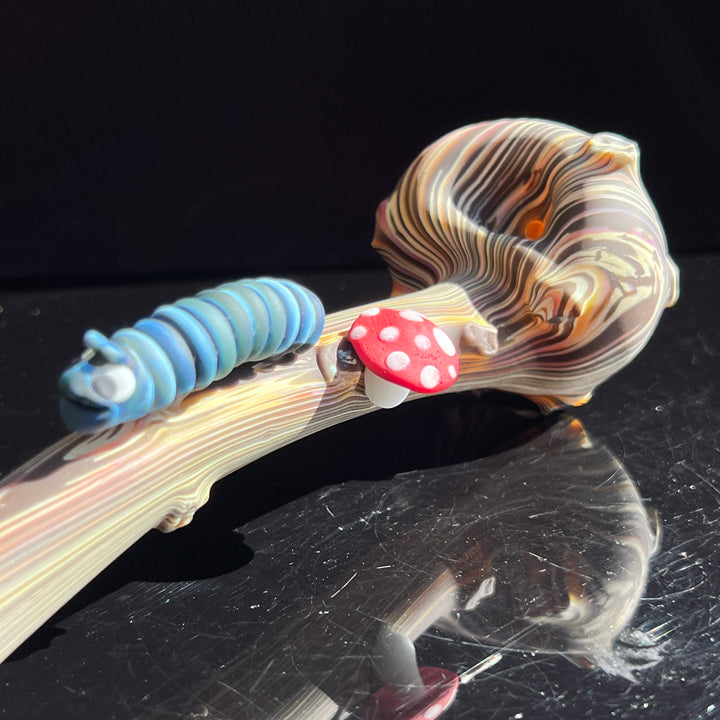 Woodgrain Caterpillar Gandalf Pipe Glass Pipe Wazoo Glass   