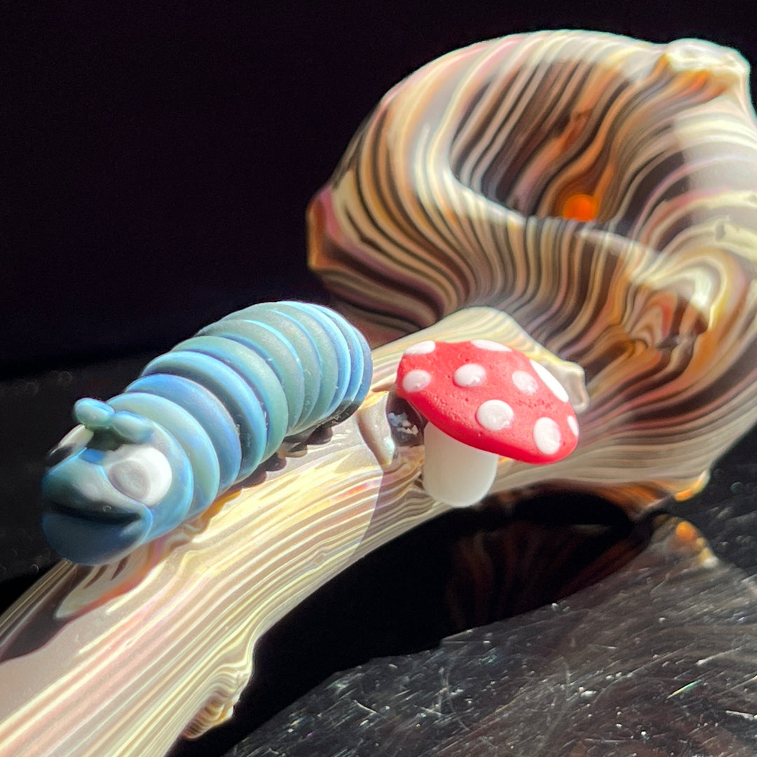 Woodgrain Caterpillar Gandalf Pipe Glass Pipe Wazoo Glass   