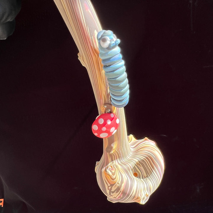 Woodgrain Caterpillar Gandalf Pipe Glass Pipe Wazoo Glass   