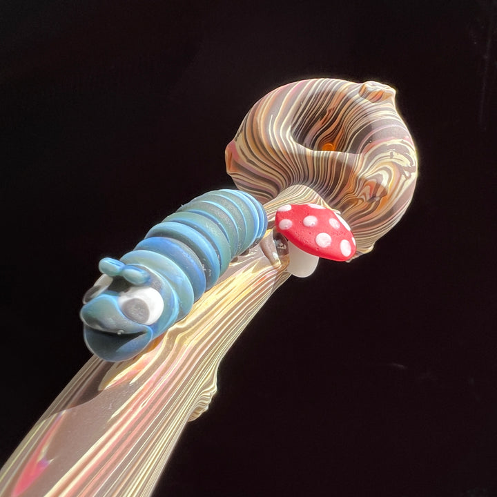 Wood Grain Caterpillar Gandalf Pipe Glass Pipe Wazoo Glass   