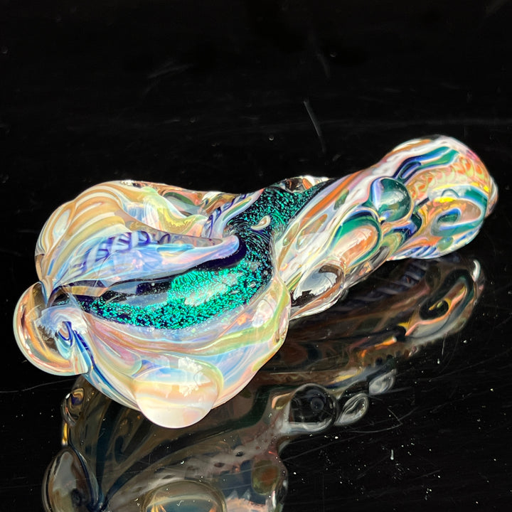 Molten Twisted Chaos Spoon Glass Pipe Molten Imagination   