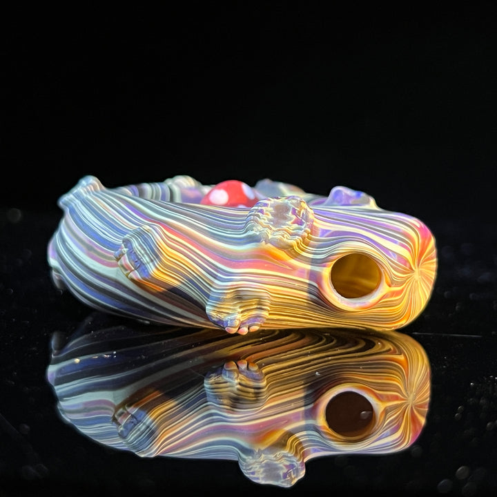 Woodgrain Mushroom Pendant Glass Pipe Wazoo Glass   