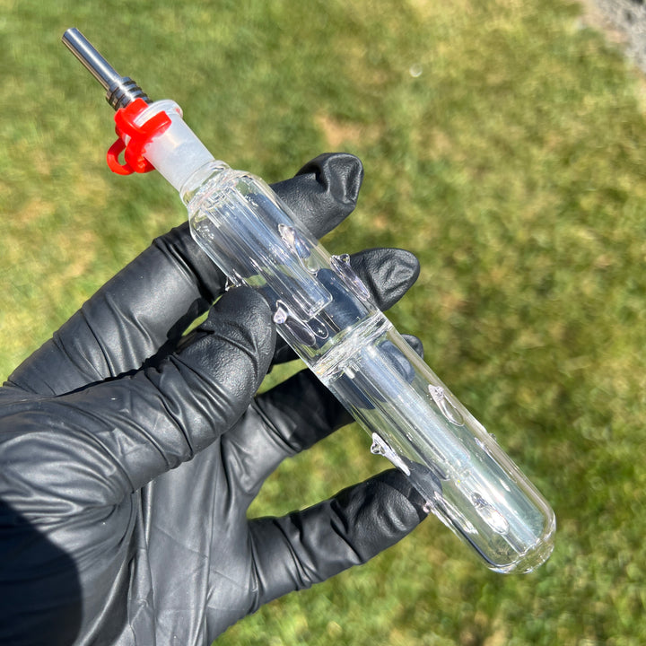 10mm Nectar Collector with Metal Tip Glass Pipe TG