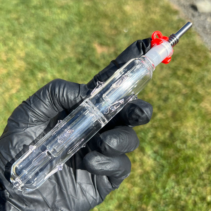 10mm Nectar Collector with Metal Tip Glass Pipe TG