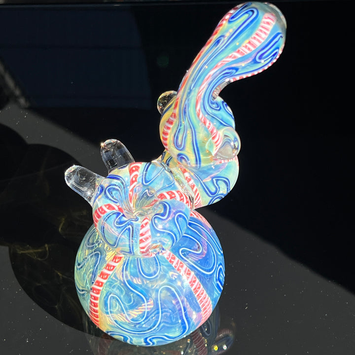 Azure Swirl Bubbler Glass Pipe TG