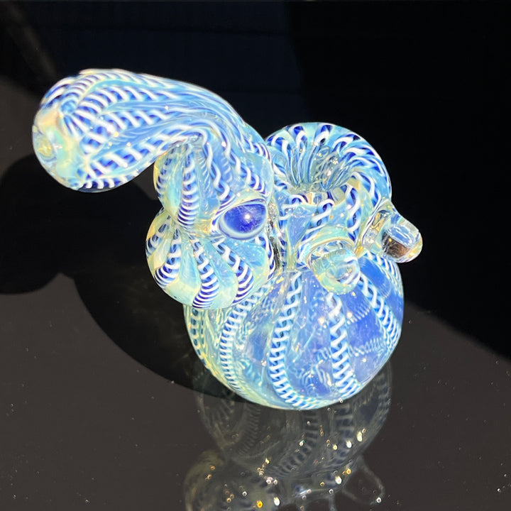 Azure Helix Bubbler Glass Pipe TG