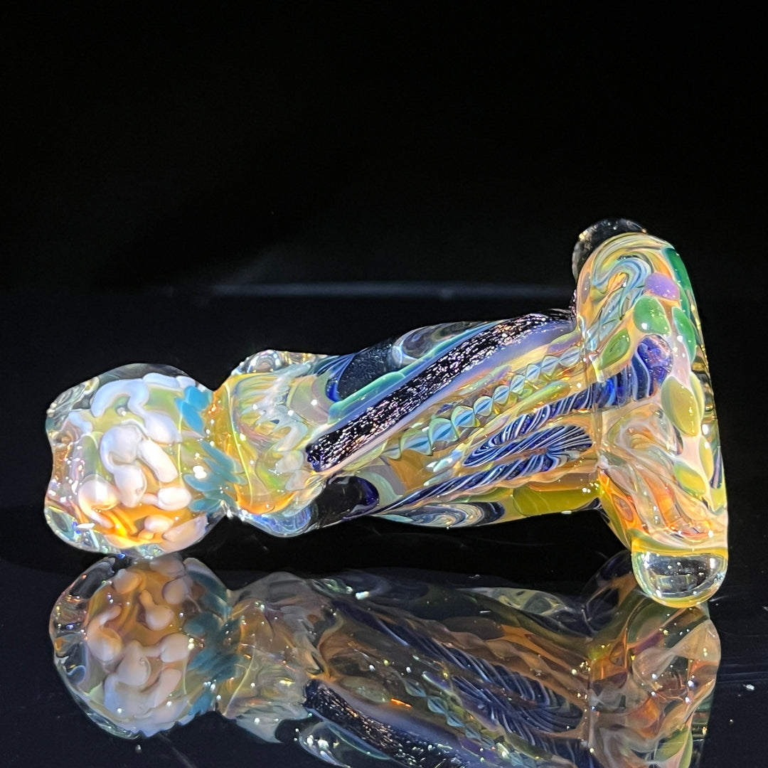 Inside Out Twisted Chillum Glass Pipe Molten Imagination   