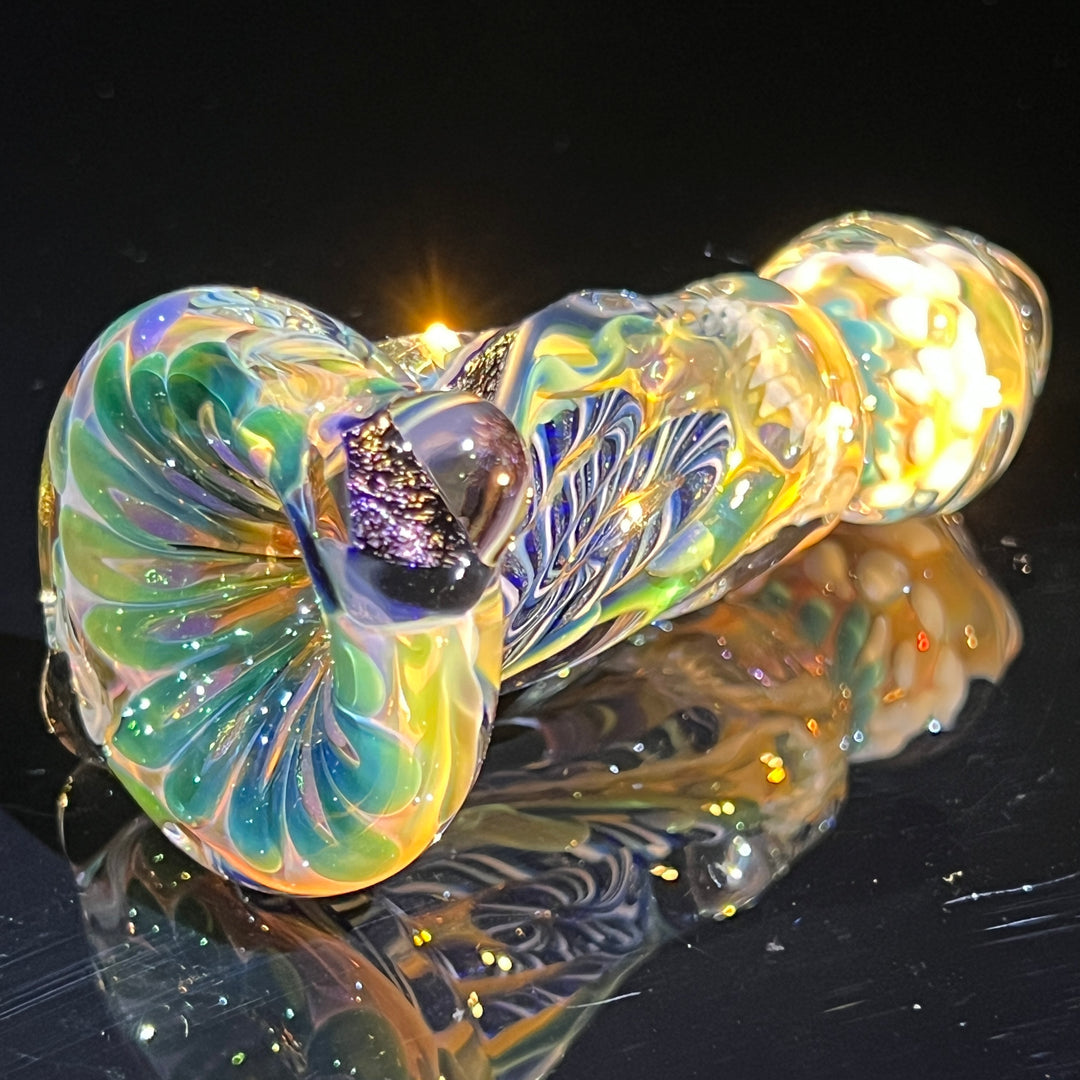 Inside Out Twisted Chillum Glass Pipe Molten Imagination   