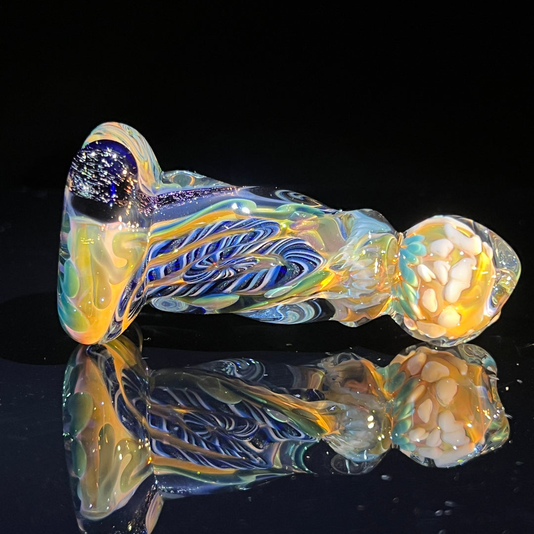 Inside Out Twisted Chillum Glass Pipe Molten Imagination   