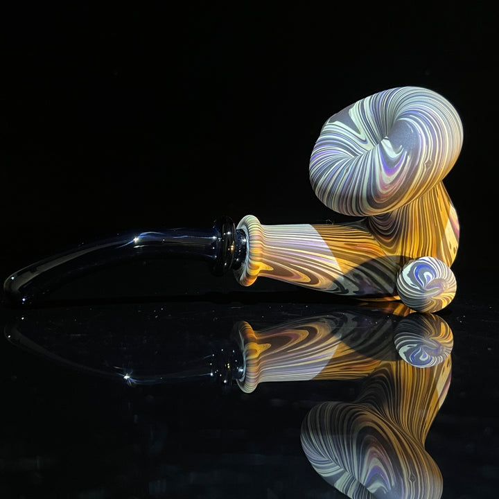 Woodgrain Sherlock Pipe Glass Pipe Wazoo Glass   