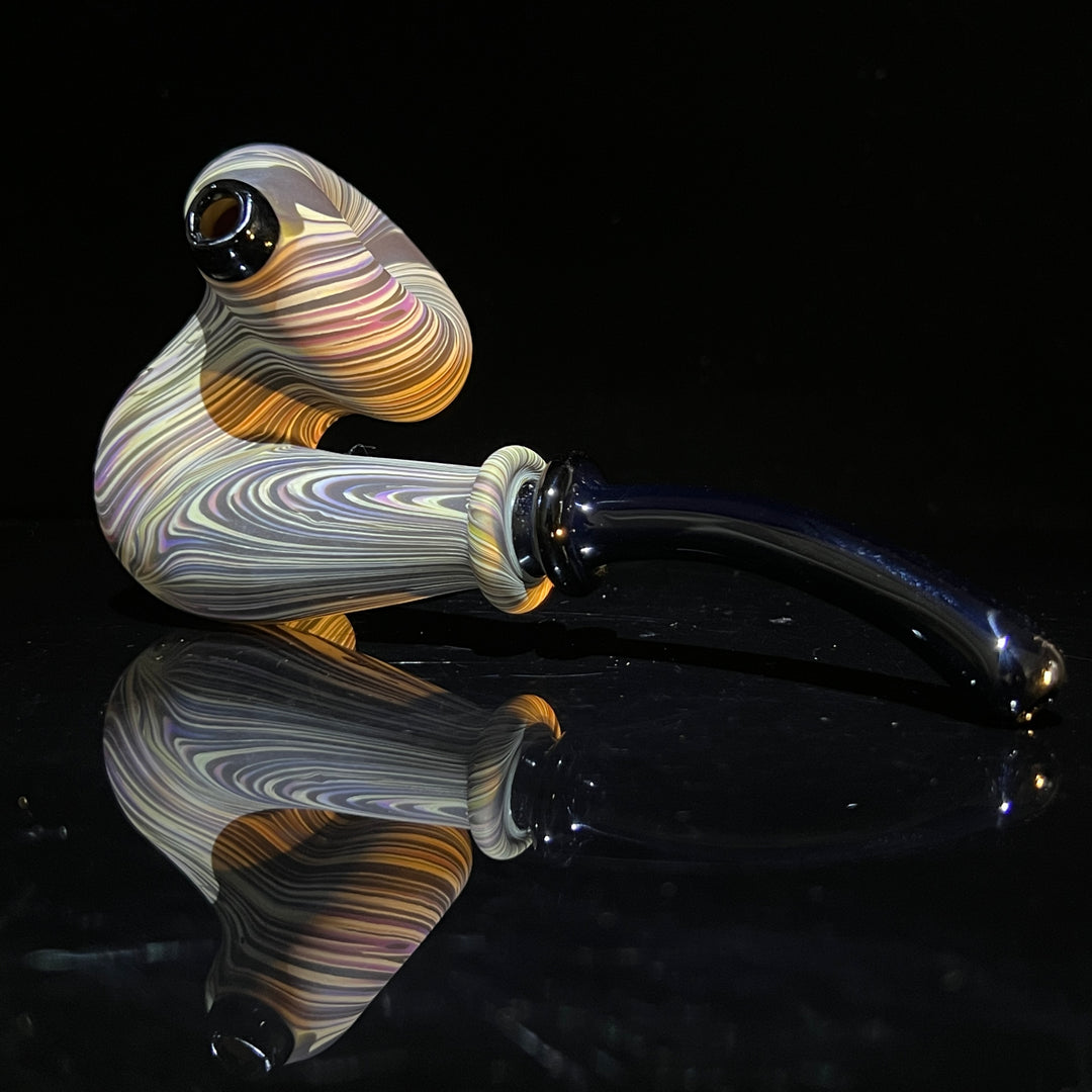 Woodgrain Sherlock Pipe Glass Pipe Wazoo Glass   