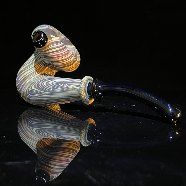 Woodgrain Sherlock Pipe Glass Pipe Wazoo Glass   