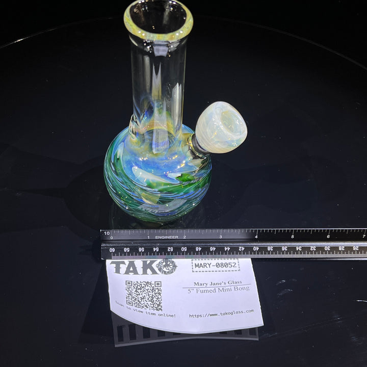5" Fumed Mini Bong Glass Pipe Mary Jane's Glass
