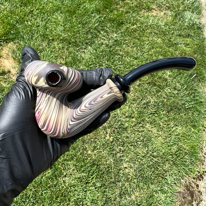 Woodgrain Sherlock Pipe Glass Pipe Wazoo Glass   