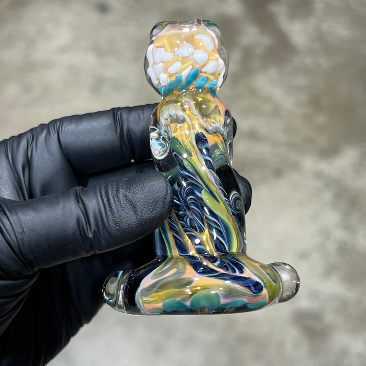 Inside Out Twisted Chillum Glass Pipe Molten Imagination   