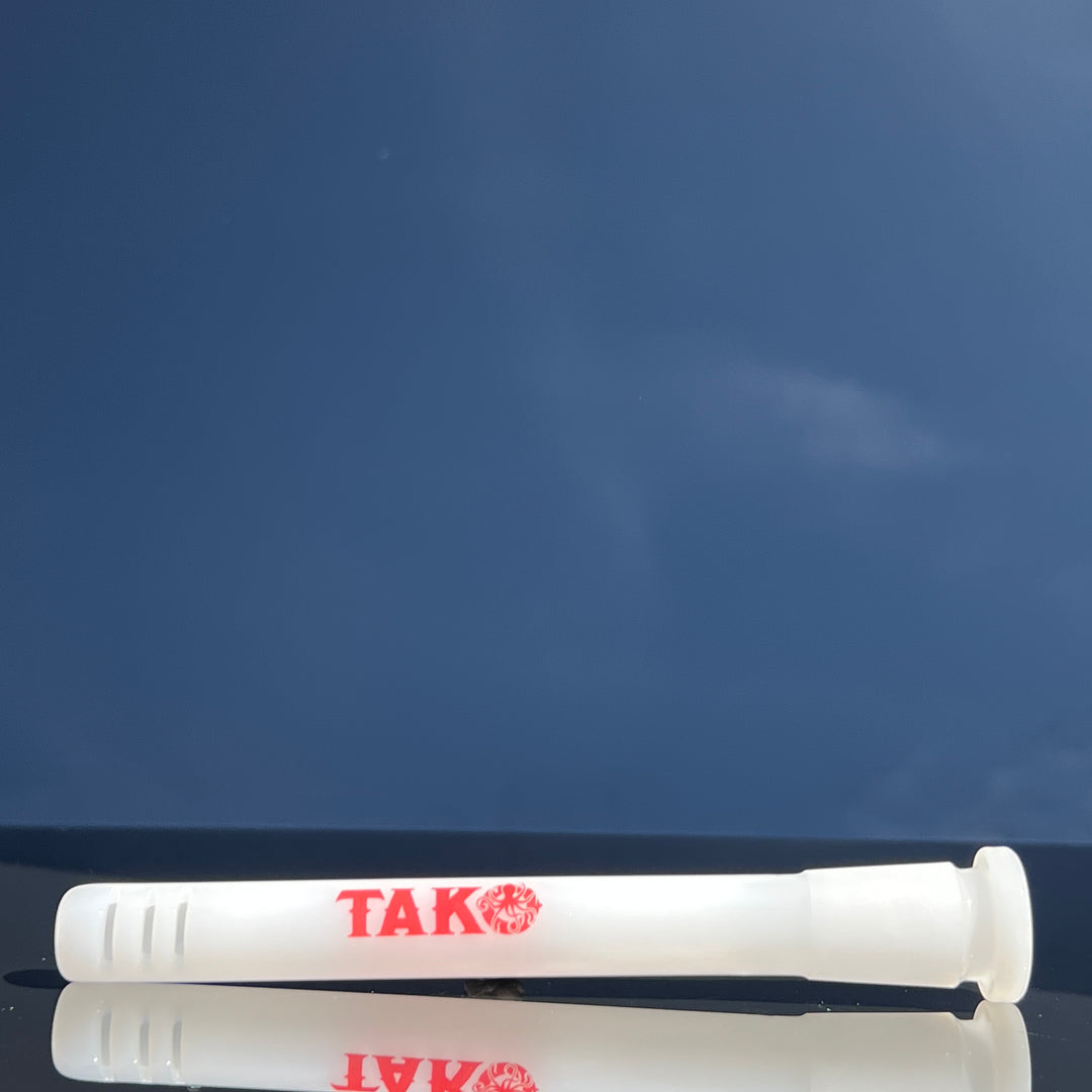 14mm White Tako Logo Downstem Accessory Tako Glass