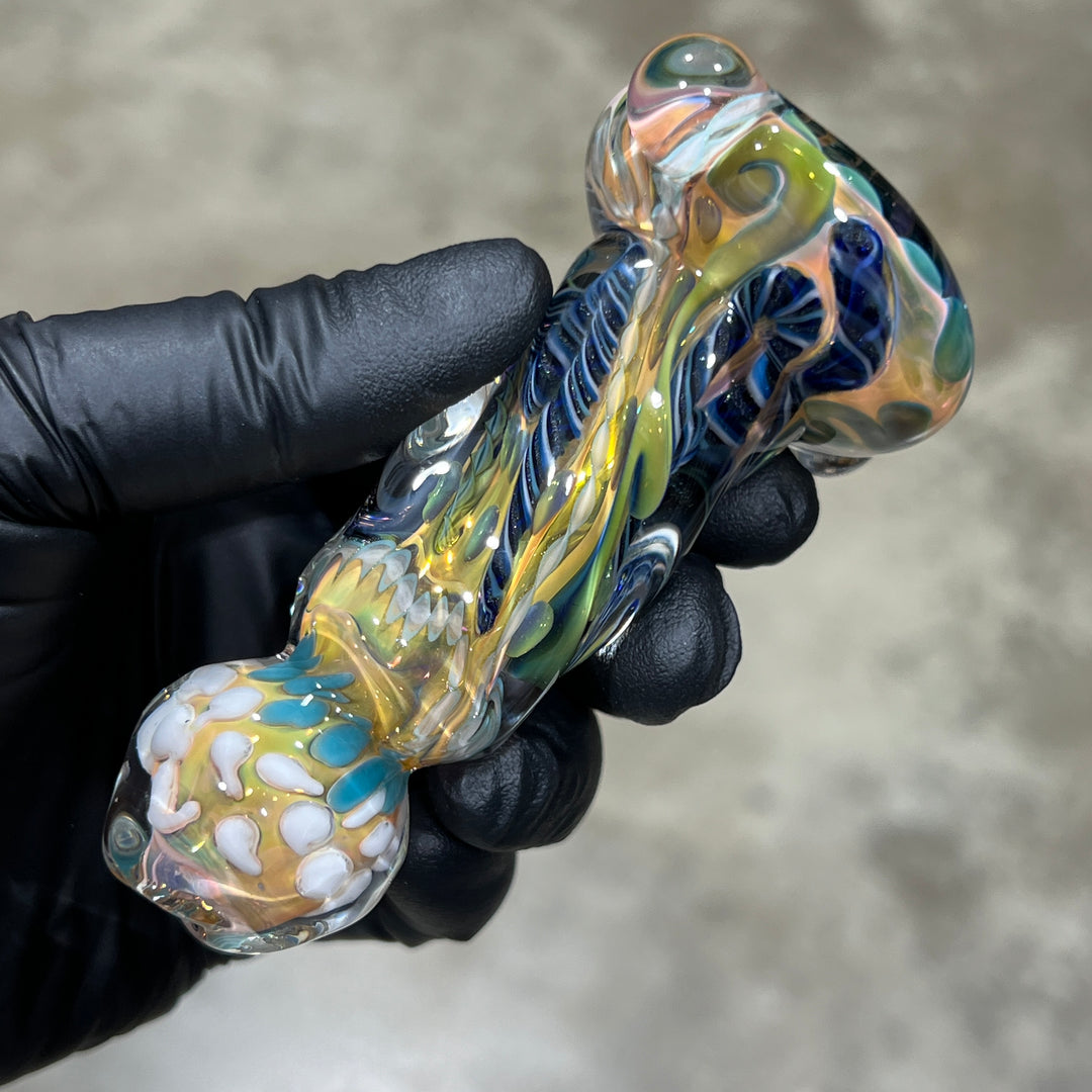 Inside Out Twisted Chillum Glass Pipe Molten Imagination   